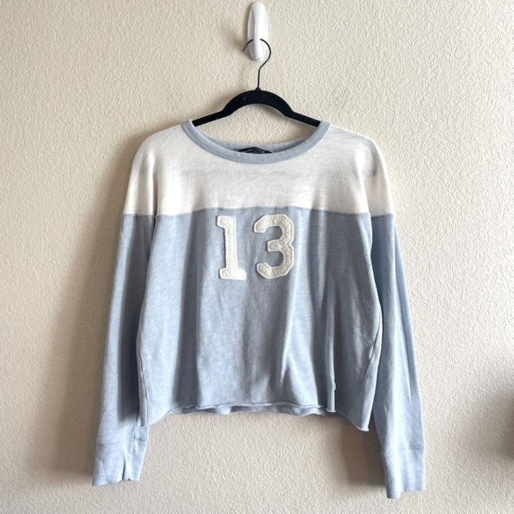 Y2K Abercrombie & Fitch Oversized Retro Sports Knit 13 Sweater Womens Size Small